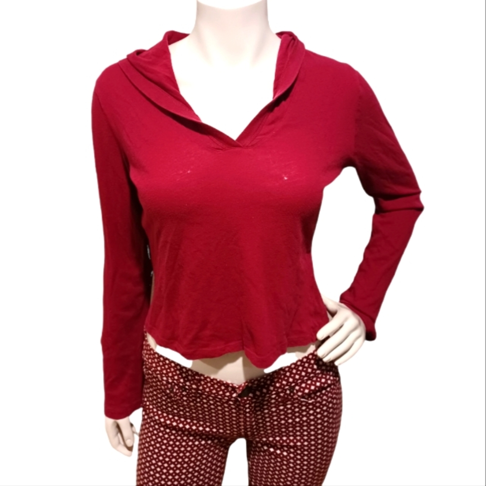 Y2K magenta long sleeve t-shirt hoodie